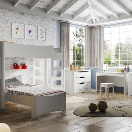 MATHY BY BOLS - Bureau 1 Tiroir FUSION Profiles Anodise