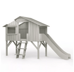 MATHY BY BOLS - Lit Cabane Simple 90 X 190cm & Toboggan Seul (MDF+SAPIN)