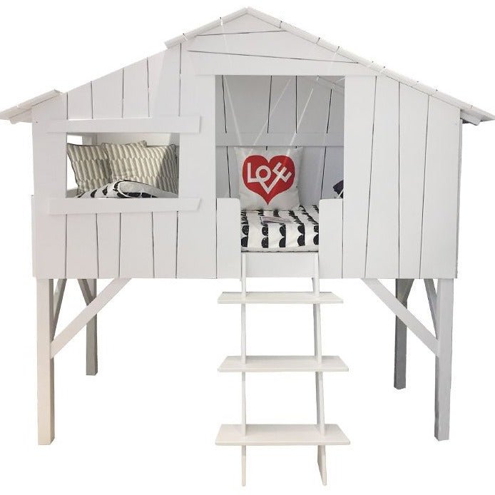 MATHY BY BOLS - Lit Cabane Simple 90 X 190 Cm (MDF+SAPIN)