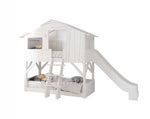 MATHY BY BOLS - Lit Cabane Superposé & Toboggan Seul (MDF+SAPIN)