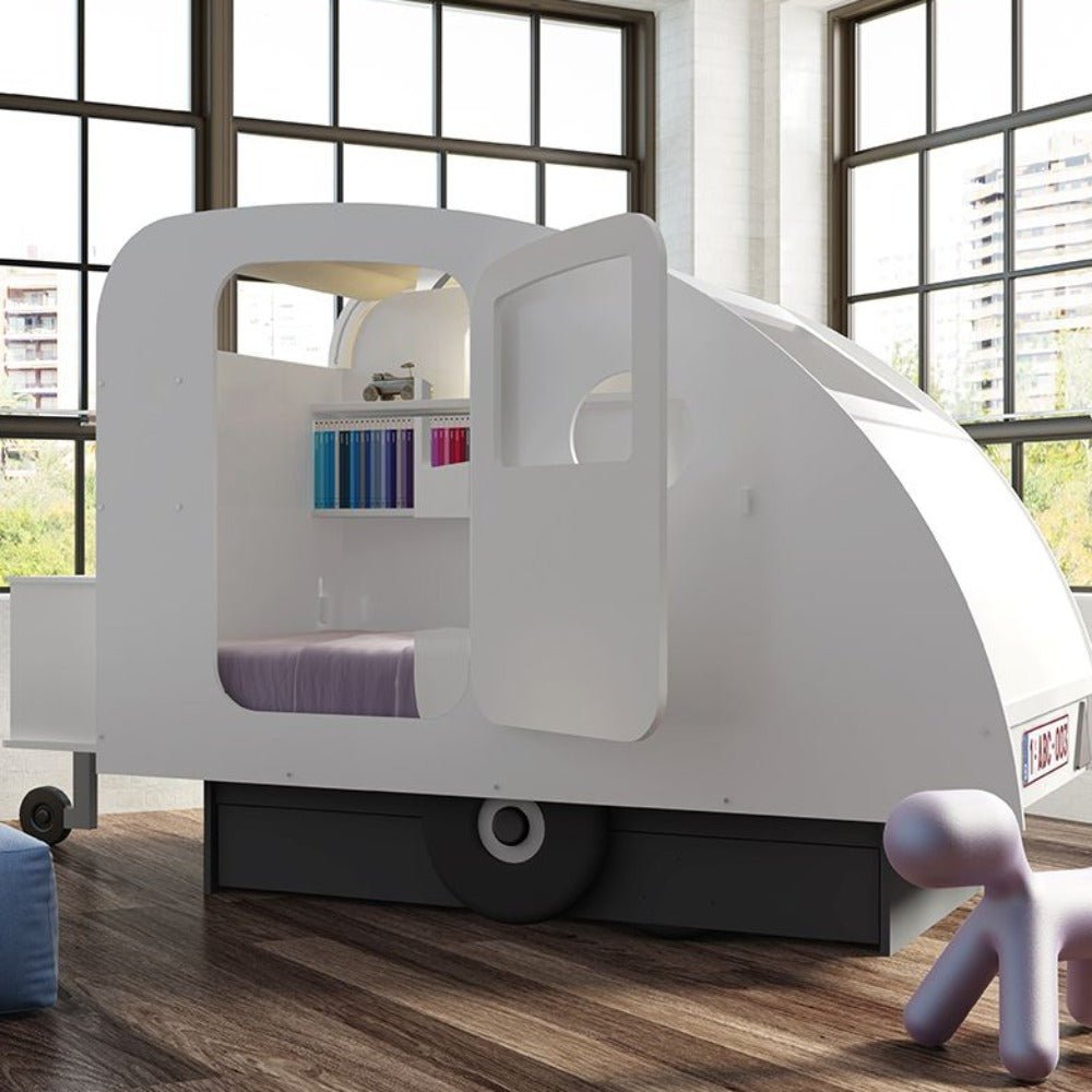 MATHY BY BOLS - Lit CARAVANE Avec Coffre et Timon 90 x 190 cm