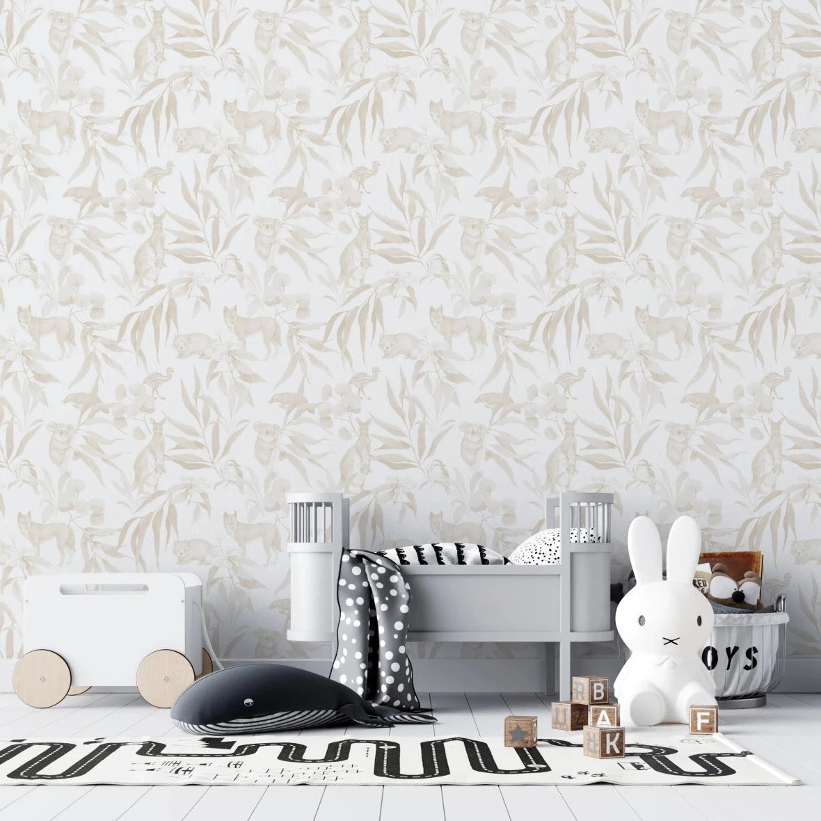 MUNKS & ME - Papier Peint Chambre Enfant à Motif Répété - Animal D’australie | Neutre