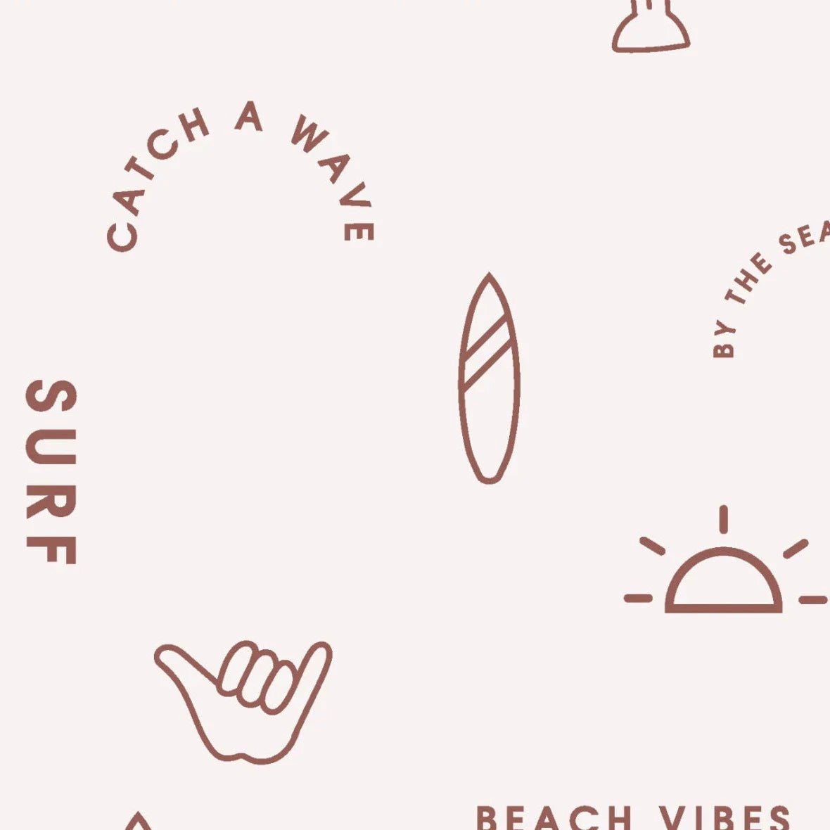 MUNKS & ME - Papier Peint Chambre Enfant à Motif Répété - Beach Vibes | Rouiller