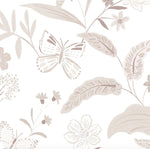 MUNKS & ME - Papier Peint Chambre Enfant à Motif Répété - De Jardin De Papillons | Rose