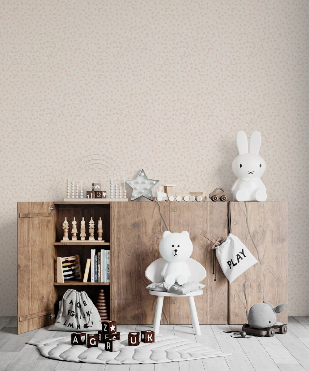 MUNKS & ME - Papier Peint Chambre Enfant à Motif Répété - Esmes - Sable