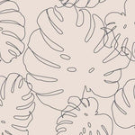 MUNKS & ME - Papier Peint Chambre Enfant à Motif Répété - Imprimé Feuille Monstera Elle