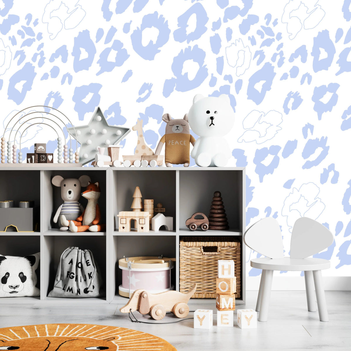 MUNKS & ME - Papier Peint Chambre Enfant à Motif Répété - Imprimé Léopard Nelly