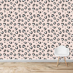 MUNKS & ME - Papier Peint Chambre Enfant à Motif Répété - Imprimé Léopard | Rose
