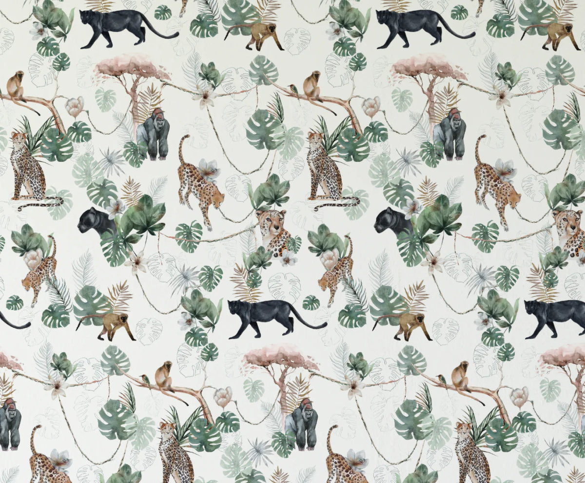 MUNKS & ME - Papier Peint Chambre Enfant à Motif Répété - Paradise Jungle