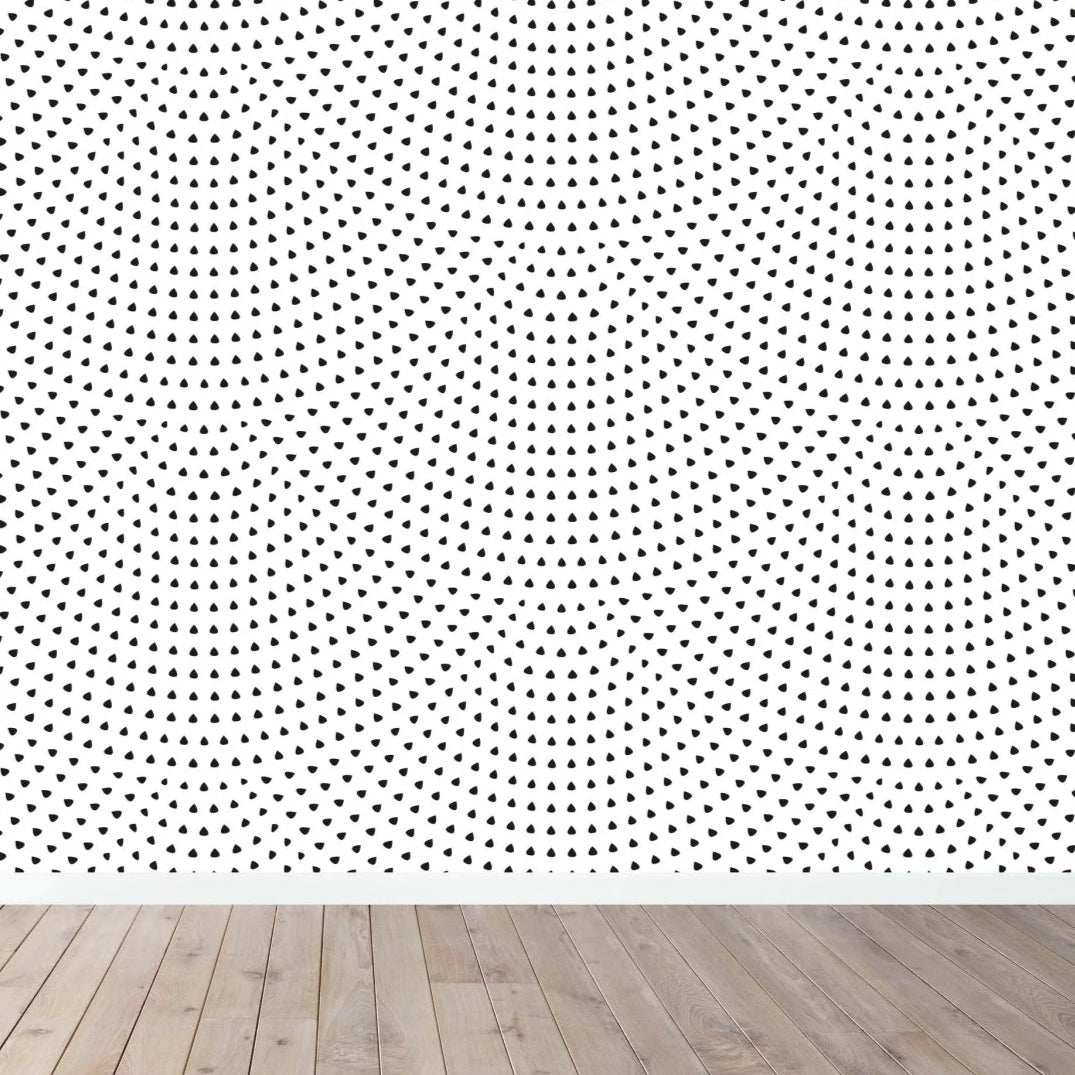 MUNKS & ME - Papier Peint Chambre Enfant à Motif Répété - Pétoncle | Noir