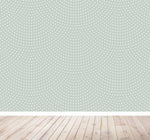 MUNKS & ME - Papier Peint Chambre Enfant à Motif Répété - Pétoncle | Turquoise