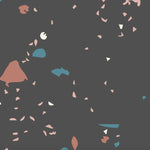 MUNKS & ME - Papier Peint Chambre Enfant à Motif Répété - Terrazzo | Charbon