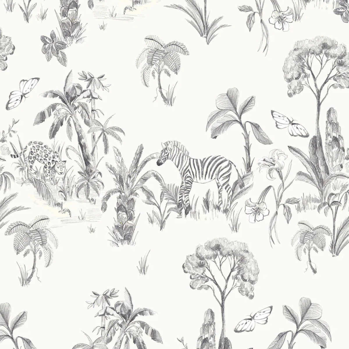 MUNKS & ME - Papier Peint Chambre Enfant à Motif Répété - Zèbre Africain Sauvage