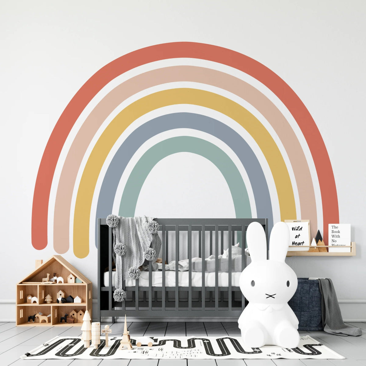 MUNKS & ME - Papier Peint Chambre Enfant Arc - en - ciel Voyageur