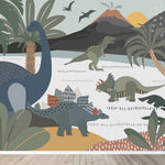 MUNKS & ME - Papier Peint Chambre Enfant Dinosaure Et Amis