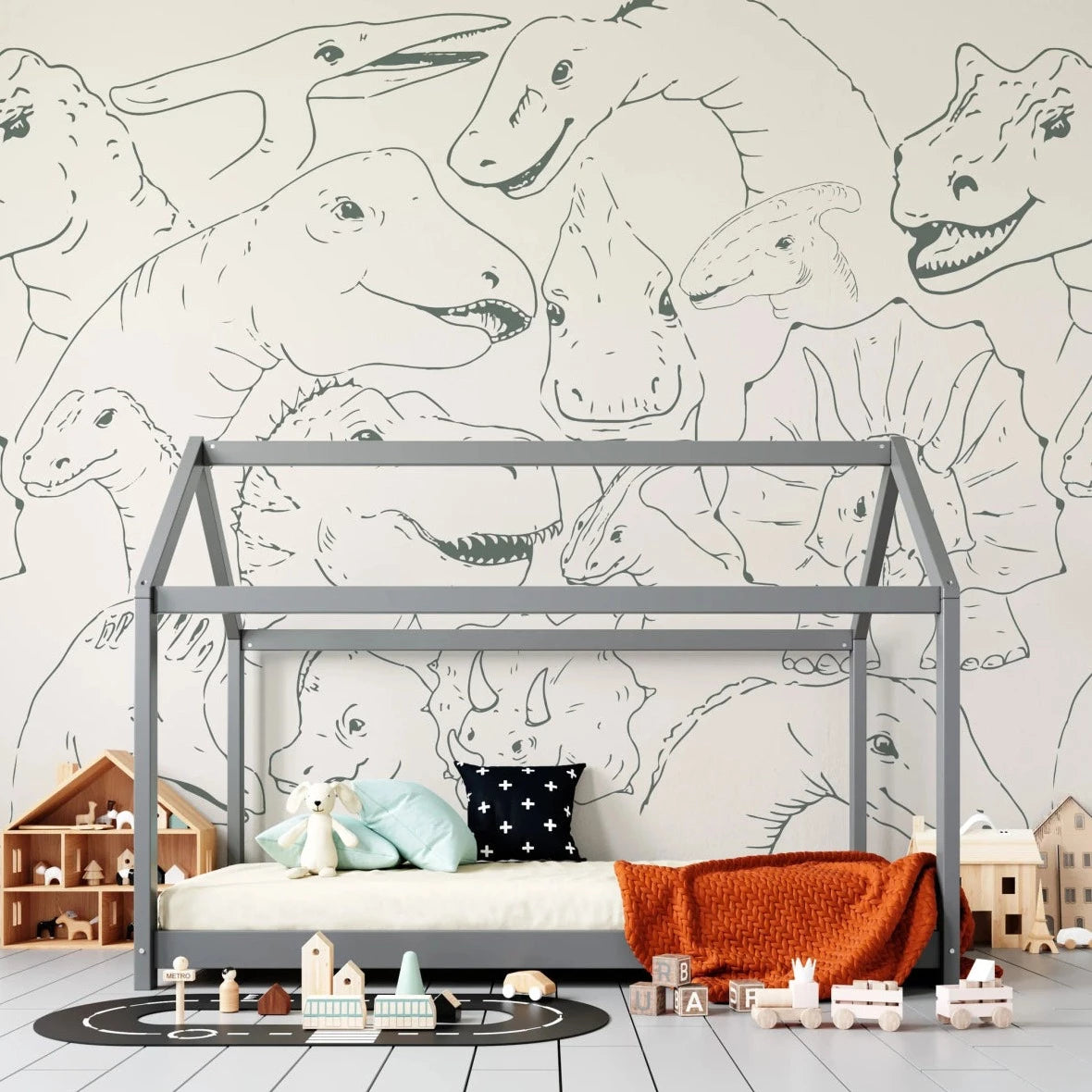 MUNKS & ME - Papier Peint Chambre Enfant Dinosaure Jurassique