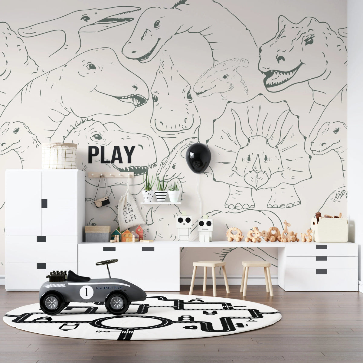 MUNKS & ME - Papier Peint Chambre Enfant Dinosaure Jurassique