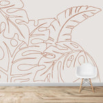 MUNKS & ME - Papier Peint Chambre Enfant Feuille De Palmier Monstera