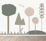 MUNKS & ME - Papier Peint Chambre Enfant Forêt De Bubblegum - Rose