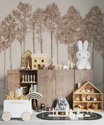 MUNKS & ME - Papier Peint Chambre Enfant Forêt - Rouiller
