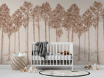 MUNKS & ME - Papier Peint Chambre Enfant Forêt - Rouiller