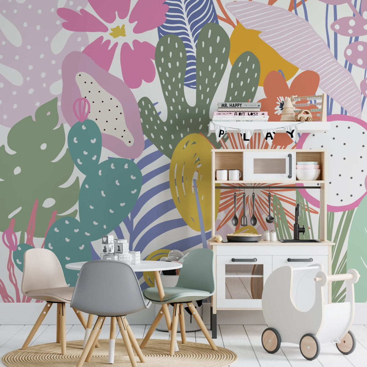 MUNKS & ME - Papier Peint Chambre Enfant Jardin D'été Margot