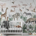 MUNKS & ME - Papier Peint Chambre Enfant Jungle Paradisiaque