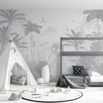 MUNKS & ME - Papier Peint Chambre Enfant Léopard Et Amis - Monochromes