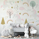 MUNKS & ME - Papier Peint Chambre Enfant Licorne