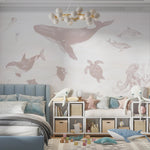 MUNKS & ME - Papier Peint Chambre Enfant Magie De L'océan - Rose