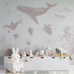 MUNKS & ME - Papier Peint Chambre Enfant Magie De L'océan - Rose