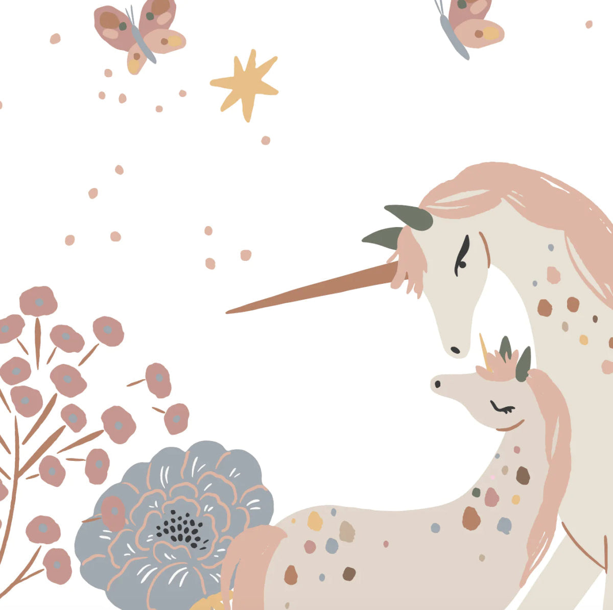 MUNKS & ME - Papier Peint Chambre Enfant Prairie De Licorne