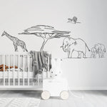 MUNKS & ME - Papier Peint Chambre Enfant Safari À Pied
