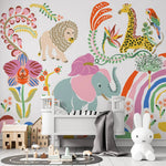 MUNKS & ME - Papier Peint Chambre Enfant Safari Urbain
