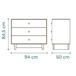 OEUF NYC - Commode Merlin 3 Tiroirs Classic - Blanc