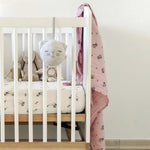 ROSE IN APRIL - Drap Housse Olivia Faon Ecru 60 x 120 cm
