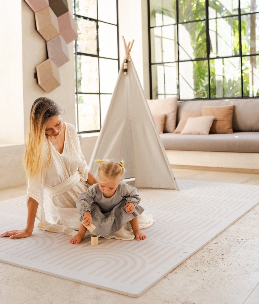 TODDLEKIND - Tapis de Jeu Bébé - Linear Linen