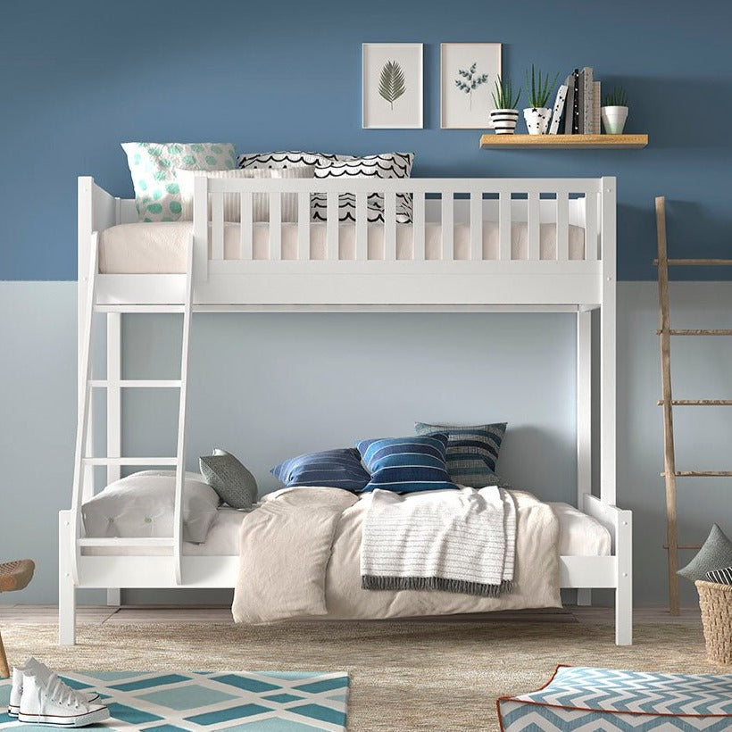 VIPACK - Lit De Famille SCOTT 140 X 200 cm + 90 X 200 cm Blanc