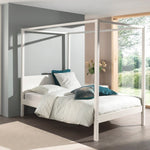 VIPACK - PINO Lit À Baldaquin 140 x 200 cm Blanc