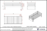 VIPACK - Lit Capitaine(90) MARGRIT 90 X 200 Cm Blanc