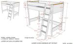 VIPACK - Lit Mezzanine LONDON Anthracite 90 X 200 Cm
