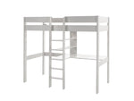 VIPACK - Lit Mezzanine PINO Sans Fauteuil 90 x 200 cm Blanc