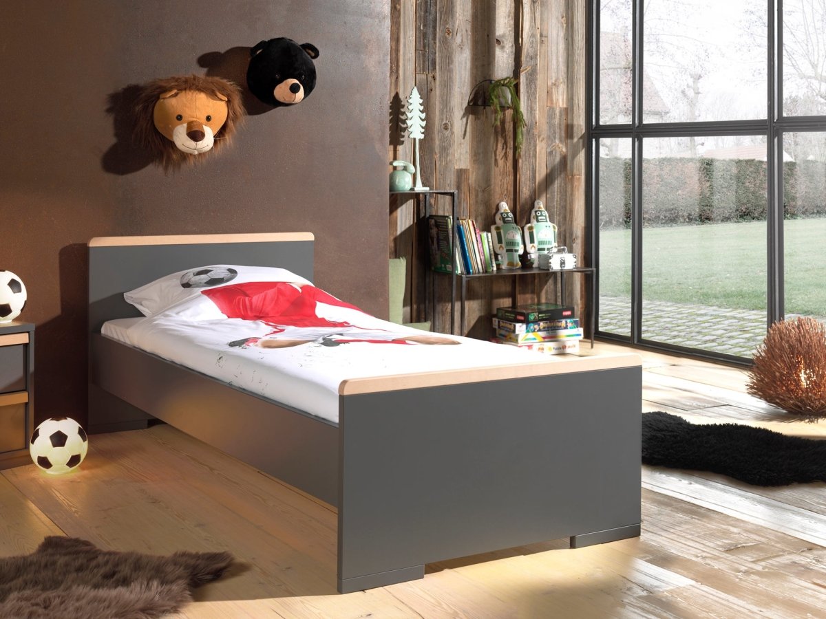 VIPACK - Lit LONDON Anthracite 90 X 200 Cm