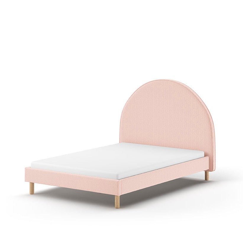 VIPACK - Lit Lune 140 X 200 Cm Rose Boucle