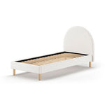 VIPACK - Lit Lune 90 X 200 Cm Blanc Boucle