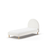 VIPACK - Lit Lune 90 X 200 Cm Blanc Boucle