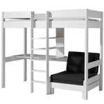 VIPACK - Lit Mezzanine PINO Avec Fauteuil 90 x 200 cm Blanc
