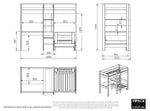 VIPACK - Lit Mezzanine PINO Avec Fauteuil 90 x 200 cm Blanc