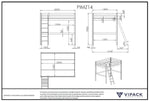 VIPACK - Lit Mezzanine 140 x 200 cm PINO Blanc