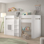 VIPACK - Lit Mi - Hauteur RENO 90x200 cm Blanc